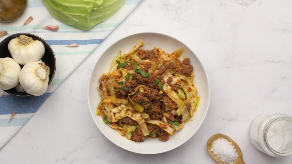 Keto Italian Beef With Cabbage Noodles Recipe