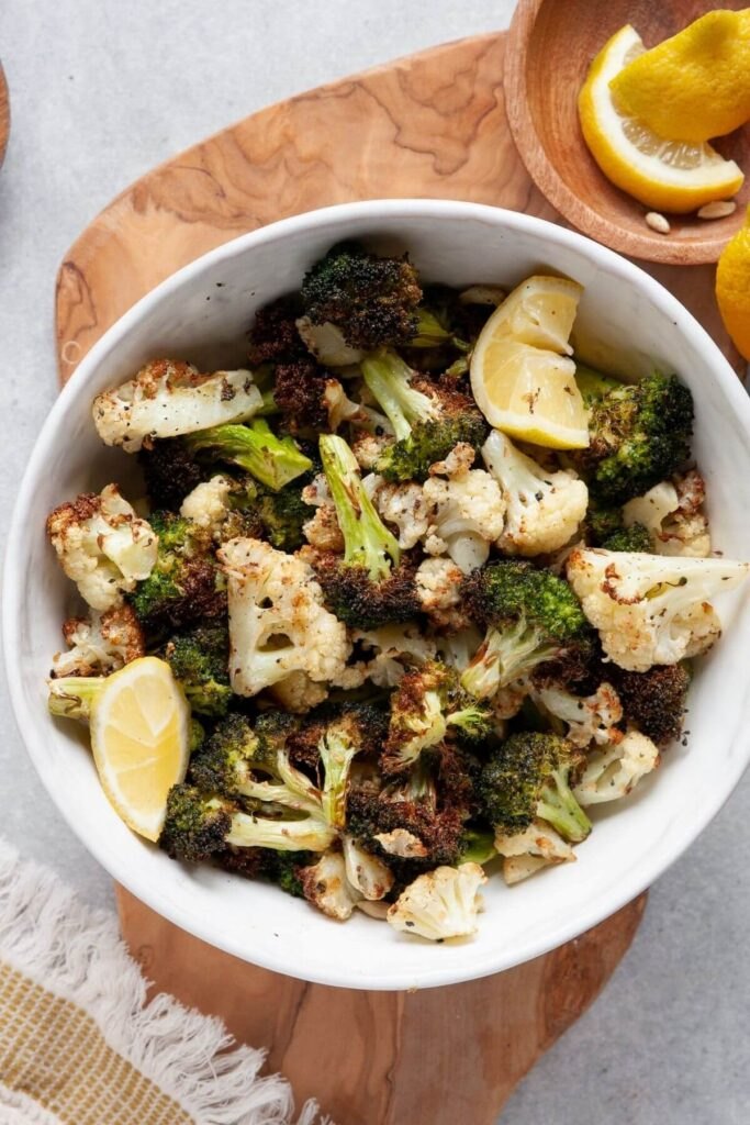 Air Fryer Broccoli and Cauliflower Recipe